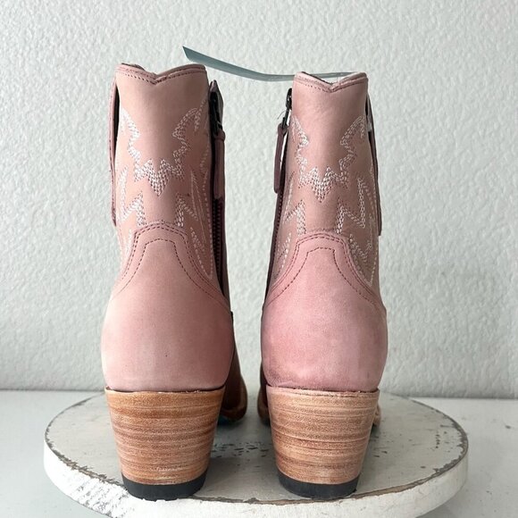 Lane SMOKESHOW Pink Cowboy Bootie Womens 8.5 Short Western Cowgirl Ankle Boots - Picture 3 of 14